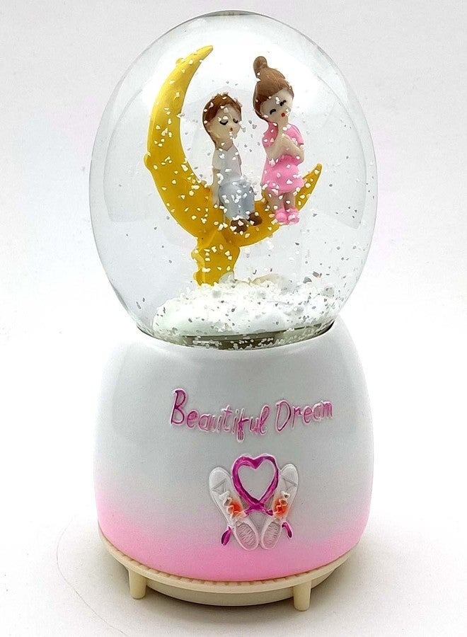 RedRoss Snow Globe Beautiful Dreams Motorized | Magical Flakes | Polyresin | Musical | Rotating Water | 17cm | 3 AAA Batteries - Image 2